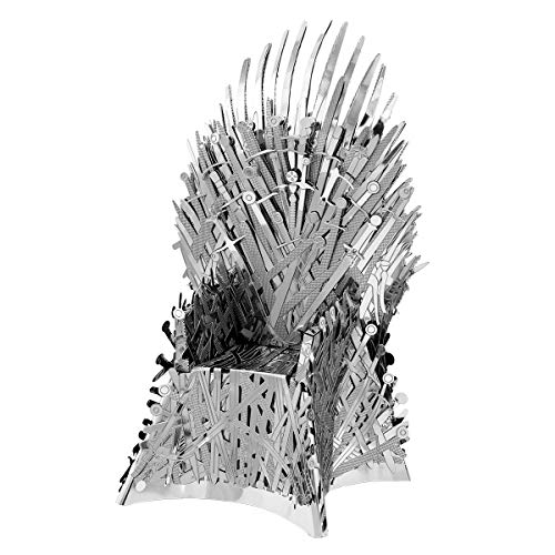 Fascinations ICX122 Metal Earth Metallbausätze - Game of Thrones Iron Throne, lasergeschnittener 3D-Konstruktionsbausatz, 3D Metall Puzzle, DIY Modellbausatz mit 2 Metallplatinen, ab 14 Jahre von Metal Earth