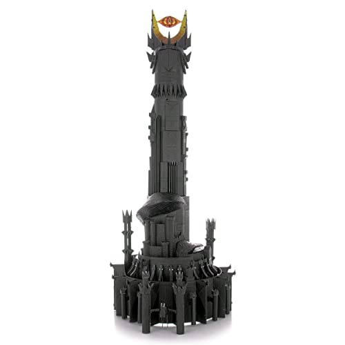 Fascinations ICX238 Metal Earth Metallbausätze - Herr der Ringe Mordor Turm BARAD-DÛR, lasergeschnittener 3D-Konstruktionsbausatz, 3D Metall Puzzle, DIY Modellbausatz mit 4 Metallplatinen, ab 14 Jahre von Metal Earth