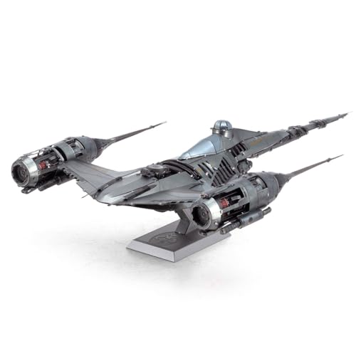 Fascinations ICX244 Metal Earth Metallbausätze - Star Wars The Mandalorean N-1 Starfighter, lasergeschnittener 3D-Konstruktionsbausatz 3D Metall Puzzle DIY Modellbausatz 2.5 Metallplatinen ab 14 Jahre von Metal Earth