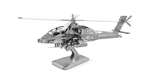 Fascinations MMS083 - Metal Earth 502470 - Boeing AH-64 Apache, lasergeschnittener 3D-Konstruktionsbausatz, 2 Metallplatinen, ab 14 Jahren von Metal Earth