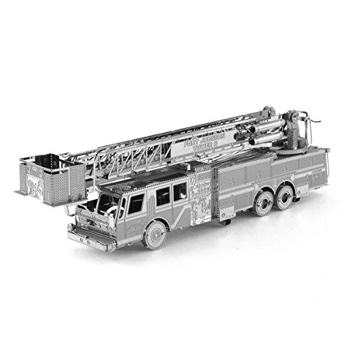 Metal Earth Fascinations Metallbausätze - Feuerwehrauto Löschfahrzeug Fire Truck, lasergeschnittener 3D-Konstruktionsbausatz, 3D Metall Puzzle, DIY Modellbausatz, 2 Metallplatinen, ab 14 Jahre von Metal Earth