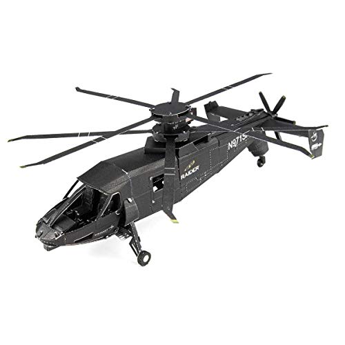 Fascinations MMS460 Metal Earth 502474 - Sikorsky S-97 Raider, lasergeschnittener 3D-Konstruktionsbausatz, Modellbausatz, Metall Puzzle, 3D Metall Modell, 2 Metallplatinen, ab 14 Jahre von Metal Earth