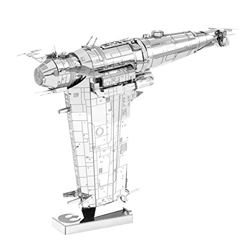 Fascinations MMS284 Metal Earth Metallbausätze - Star Wars EP8 Resistance Bomber, lasergeschnittener 3D-Konstruktionsbausatz, 3D Metall Puzzle, DIY Modellbausatz mit 2 Metallplatinen, ab 14 Jahre von Metal Earth