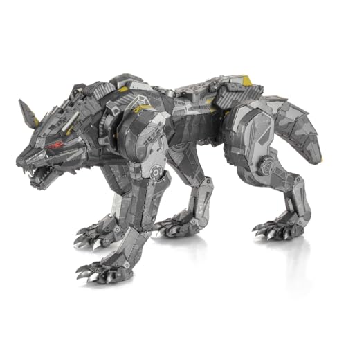 Fascinations PS2020 Metal Earth Metallbausätze - Futuristischer Wolfsroboter Cyber Wolf, lasergeschnittener 3D-Konstruktionsbausatz, 3D Metall Puzzle, DIY Modellbausatz 2.5 Metallplatinen, ab 14 Jahre von Metal Earth