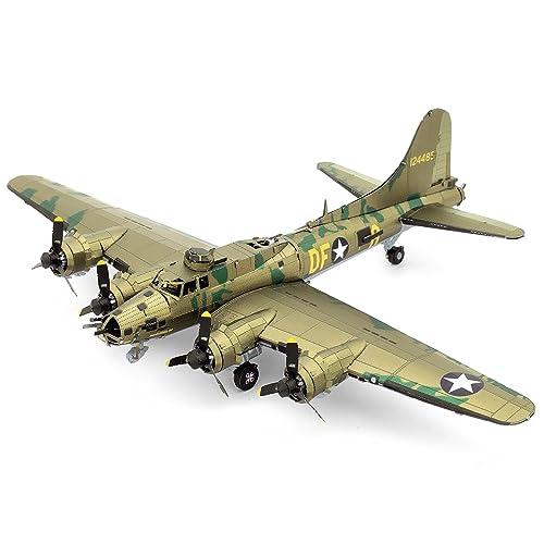 Metal Earth Fascinations ME1009 Metallbausätze - Bomber B-17 Flying Fortress, lasergeschnittener 3D-Konstruktionsbausatz, 3D Metall Puzzle, DIY Modellbausatz mit 2.5 Metallplatinen, ab 14 Jahre Metal Earth Fascinations ME1009 Metallbausätze - Bomber B-17 Flying Fortress, lasergeschnittener 3D-Konstruktionsbausatz, 3D Metall Puzzle, DIY Modellbausatz mit 2.5 Metallplatinen, ab 14 Jahre von Metal Earth