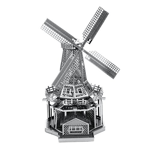 Metal Earth Fascinations MMS038 502570 - Windmill, lasergeschnittener 3D-Konstruktionsbausatz, 2 Metallplatinen, ab 14 Jahren von Metal Earth