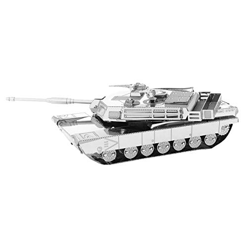 Metal Earth Fascinations Metallbausätze - Panzerkampfwagen M1 Abrams Panzer, lasergeschnittener 3D-Konstruktionsbausatz, 3D Metall Puzzle, DIY Modellbausatz mit 2 Metallplatinen, ab 14 Jahre von Metal Earth