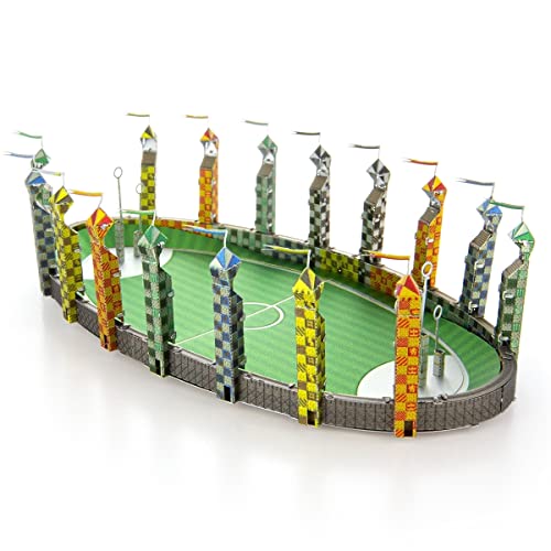 Metal Earth Fascinations MMS466 Metallbausätze - Harry Potter Quidditch Pitch, lasergeschnittener 3D-Konstruktionsbausatz, 3D Metall Puzzle, DIY Modellbausatz mit 3 Metallplatinen, ab 14 Jahre von Metal Earth