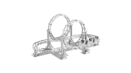 Metal Zone Achterbahn 3D-Puzzle aus Metall, Modellbausatz Achterbahn, Freizeitpark, Architektur-3D-Metallpuzzle für Erwachsene, 11,9 x 6,4 x 5,9 cm von Metal Zone