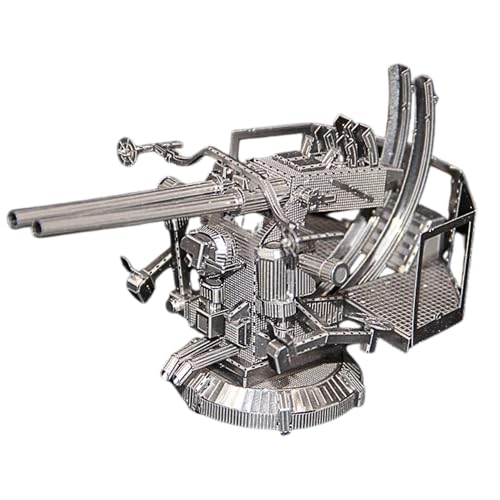 Metal Zone Anti-Aircraft Twin Gun 3D-Metallpuzzle, 40 mm, 2. Weltkrieg, Flugabwehrkanone, 3D-Metallpuzzle für Erwachsene, 8,2 x 5 x 5 cm von Metal Zone