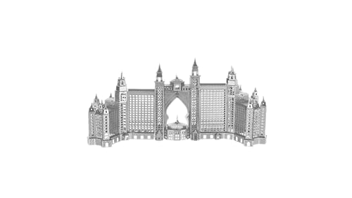 Metal Zone Atlantis Hotel 3D-Puzzle aus Metall, 3D-Puzzle für Erwachsene, Hotel in Dubai, Architektur, 3D-Metallpuzzle für Erwachsene, 14,3 x 5,8 x 5,8 cm von Metal Zone