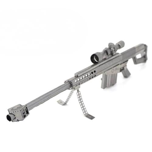 Metal Zone Barrett M82 3D-Puzzle aus Metall, halbautomatisches Scharfschützengewehr zum Zusammenbauen, 3D-Metallpuzzle für Erwachsene, 15 x 2 x 3,5 cm von Metal Zone