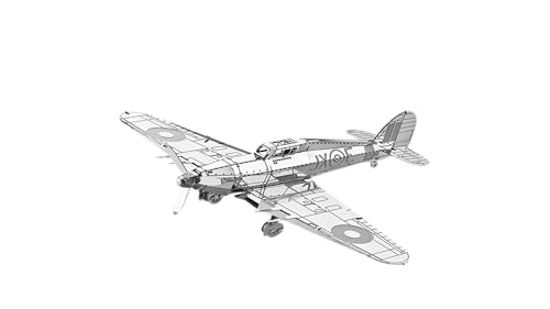 Metal Zone Hawker Hurricane Fighter 3D-Metallpuzzle, Kampfflugzeuge, 3D-Metallpuzzle, Flugzeuge, 3D-Metallpuzzle für Erwachsene, 10,2 x 8,7 x 2,8 cm von Metal Zone