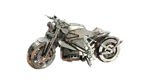 Metal Zone Moto Avenger 3D-Puzzle aus Metall, Modellbausatz zum Motorradbau, 3D-Metallpuzzle für Erwachsene, 12,8 x 4,3 x 6,2 cm von Metal Zone