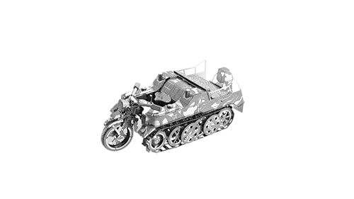 Metal Zone SD.kfz 2 Kettenkrad 3D-Puzzle Metall Modellbausatz Kampfwagen Zweiter Weltkrieg 3D-Metallpuzzle Fahrzeuge 3D-Metallpuzzle für Erwachsene 11 x 4,4 x 4,3 cm von Metal Zone