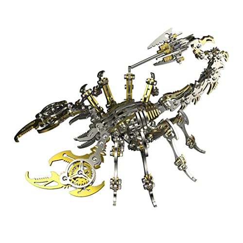 Metalakaer 3D Metallpuzzle für Erwachsene, Bunte Scorpion King Mechanische DIY Modellbaukästen, DIY STEM Spielzeug, Weihnachten & Geburtstag Geschenke (200PCS/Golden) von Metalakaer
