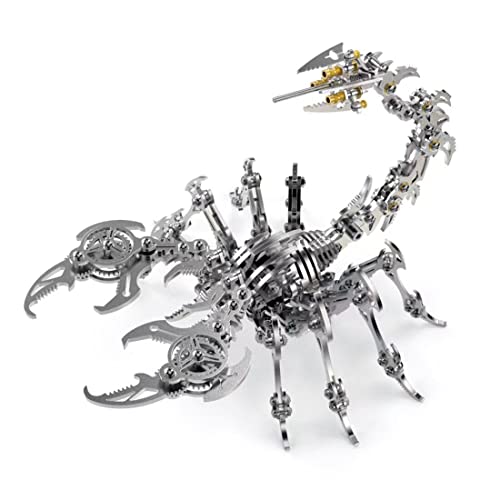 Metalakaer 3D Metallpuzzle für Erwachsene, Bunte Scorpion King Mechanische DIY Modellbaukästen, DIY STEM Spielzeug, Weihnachten & Geburtstag Geschenke (200PCS/Stahl Farbe) von Metalakaer