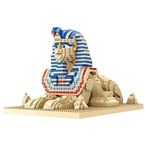 Metalakaer Große Sphinx von Gizeh Modell Bauklötze Set, kleine Partikel berühmte Attraktion Modell Kit, Bildungs-und Lernspielzeug Geschenk für Kinder (2732 PCS) von Metalakaer