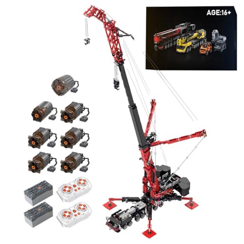 Metalakaer LTM-11200 Mobiler Kran LKW Spielzeug, 6338 Teile Crane Technology Raupenkran Baustein Set mit 3-stufigem Ausleger, Geburtstag Geschenke Spielzeug für Erwachsene von Metalakaer