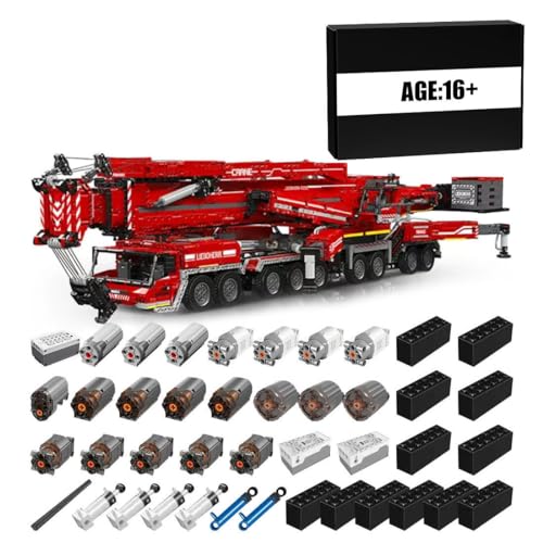 Metalakaer LTM11200 Mobiler Kranwagen Spielzeug, 8506 Teile Krantechnik Raupenkran Bauklotz Set mit 20 Motoren und Dreistufiger Ausleger, Geburtstag Geschenk Spielzeug für Erwachsene von Metalakaer