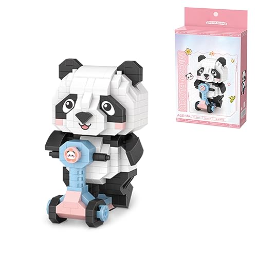 Metalakaer Mini Bauklötze Set, Mini Skateboard Panda Modell Bauklötze Set, Home Decor Geschenk für Erwachsene (320+PCS) von Metalakaer