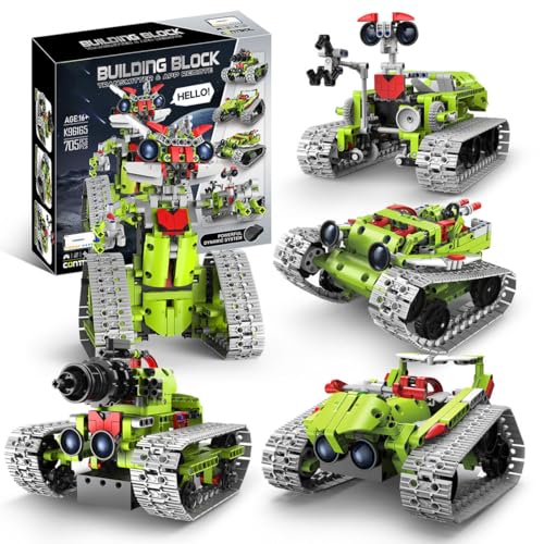 Metalakaer Mond Roboter STEM Projekte Multi-Form Programmierbare Bausteine Set, Programmierbare Controller Roboter, Lernen & Lernspielzeug (Dynamische Version/705PCS) von Metalakaer