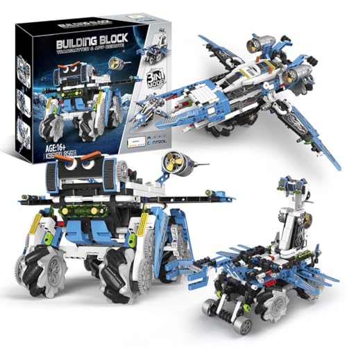 Metalakaer Mond Roboter STEM Projekte Multi-Form Programmierbare Bausteine Set, Programmierbare Controller Roboter, Lernen & Lernspielzeug (Dynamische Version/856PCS) von Metalakaer