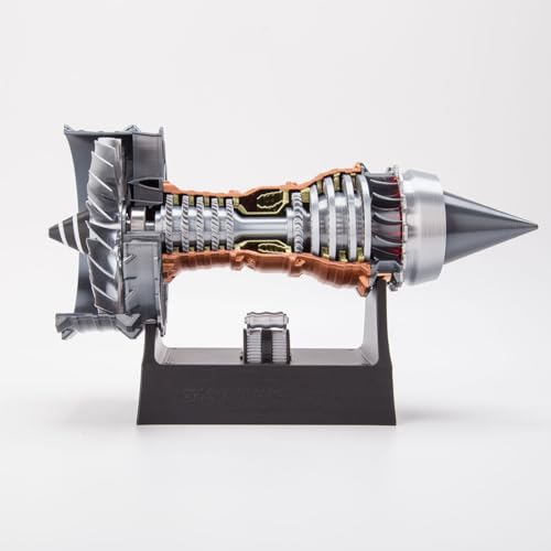 Metalakaer Turbofan Motor Modell Bausatz, TR900 DIY Funktionsfähiger Turbofan Flugzeug Motor 3D Gedruckt Modell, das funktioniert Funktionsfähiges Dynamisches Flugzeugtriebwerk von Metalakaer