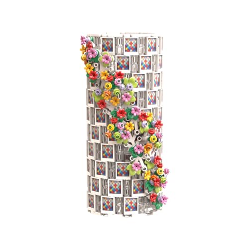 Metalakaer Vase Bauklötze Set, Blumenstrauß Vase Kompatibel mit 10280, MOC Bunte Gefrostete Durchsichtige Vase Heimdekoration Geschenk für Erwachsene (564PCS) von Metalakaer