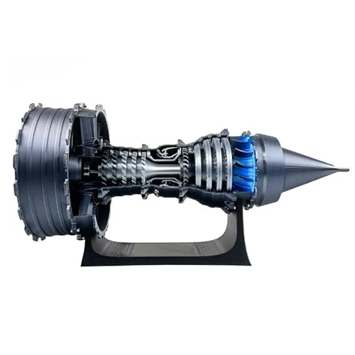 TR900 Großer Turbofan-Motor-Modellbausatz - 1/16 Maßstab A380 Motor mit einstellbarer Geschwindigkeit, blaue LED-Beleuchtung, PLA, 47 cm (18,5 Zoll) Modell für Luftfahrtbegeisterte von Metalkitor