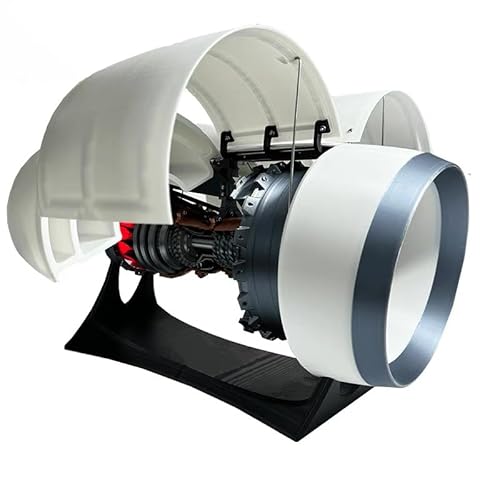 TR900 White Shell Turbofan Engine Model Kit - Einstellbare Geschwindigkeit Luftfahrtmodell mit Dual-Licht-Design, 0-300 U/min, perfekt für Hobbyisten & Ingenieure von Metalkitor