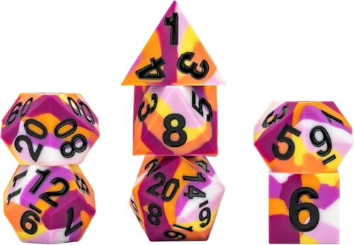 FanRoll by Metallic Dice Games 16 mm Stolz, scharfe Kanten, Silikonkautschuk, Poly-Würfel-Set: lesbisch FanRoll by Metallic Dice Games 16 mm Stolz, scharfe Kanten, Silikonkautschuk, Poly-Würfel-Set: lesbisch von Metallic Dice Games