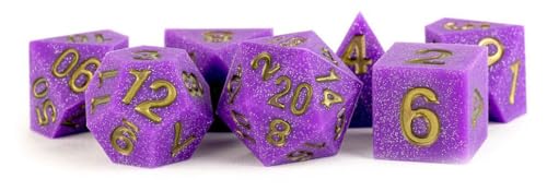 FanRoll by Metallic Dice Games DND-Würfel-Set, 16 mm, scharfe Kanten, Silikon-Gummi, Poly-DND-Würfel-Set: Regal Ricochet, Rollenspiel-Würfel für Dungeons and Dragons von Metallic Dice Games