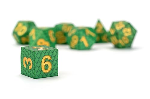 FanRoll by Metallic Dice Games DragonStormTM Silikonwürfel-Set: Grüne Drachenschuppen von Metallic Dice Games