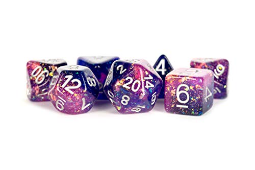 FanRoll by Metallic Dice Games Polyedrisches Würfel-Set, 16 mm, Kunstharz, Violett/Blau von Metallic Dice Games