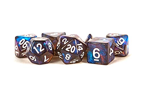 FanRoll by Metallic Dice Games Polyedrisches Würfelset, 16 mm, Acryl, Sternenstaub-Galaxie von Metallic Dice Games