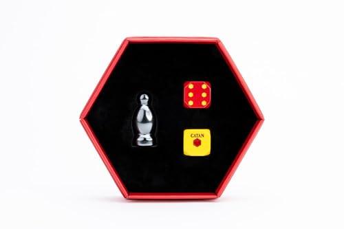 FanRoll kompatibel mit Catan Premium Robber & Metal Dice Set, Hämatit von Metallic Dice Games