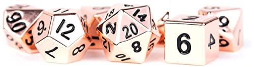 Metal Dice Polyhedral Set of 7 die (7) Copper von Metallic Dice Games