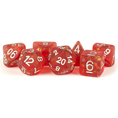 Metallic Dice Games LIC605 ICY Opal RDsv Würfelspiele, 7er-Set von Metallic Dice Games