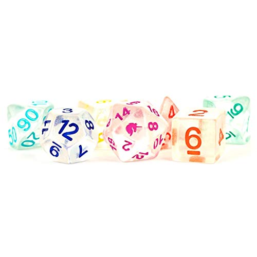 Metallic Dice Games LIC716 Einhorn-Regenbogen-Eiswürfel, 7 Stück von Metallic Dice Games