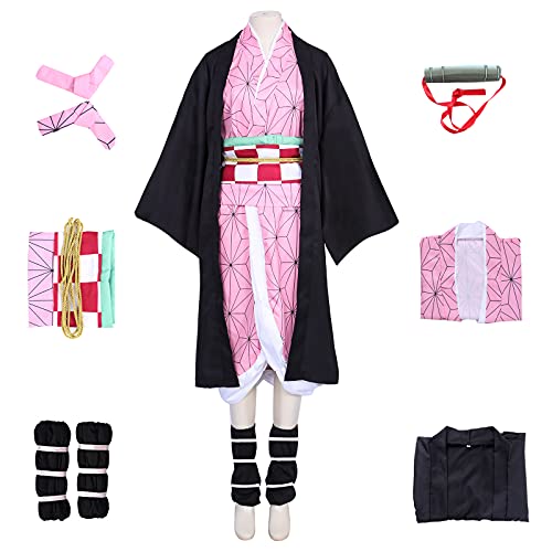 Anime Demon Slayer Kamado Tanjirou Cosplay Kostüm Kimetsu No Yaiba Halloween Karneval Geburtstag Cosplay für Erwachsene und Kinder Festival (M, Nezuko) von Metaparty