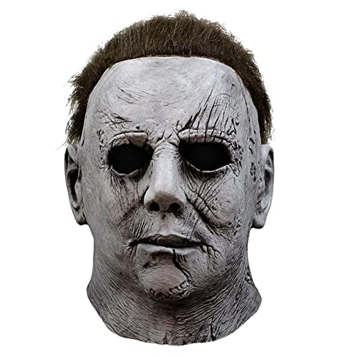 Halloween Michael Myers Maske, Horror Latex Narbe Gesicht Bedeckende Halloween Dekoration Requisiten für Karneval Ostern und Maskerade (Stil 1) von Metaparty