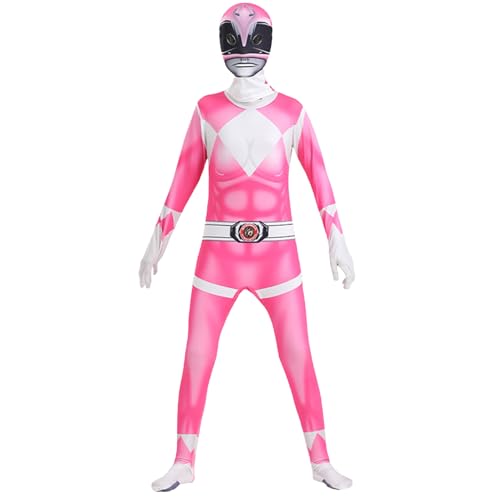 Metaparty Kostüm Bodysuit Kostüm Power Cosplay Muskelkostüm Karneval Party Kostüm Pink, 120 von Metaparty