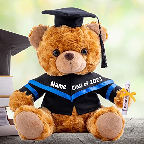 Abschlussgeschenke für sie Personalisierter Teddybär mit Text, Plüschbär Personalisierte Geschenke Abschlussgeschenke für ihn 2024 Oberschule/ Hochschule/ Meister Abschlussgeschenke (20cm--Text) von MeterBear