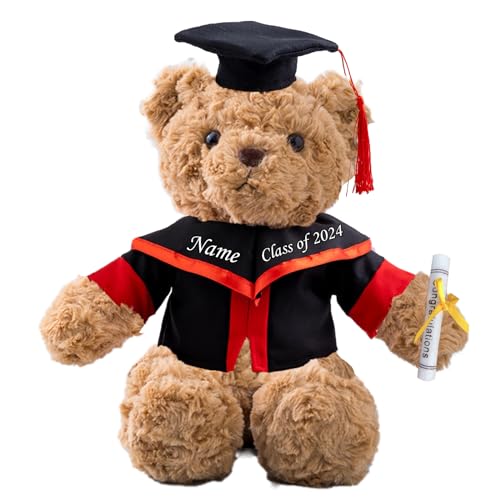 Graduationbär Personalisierte Graduation Geschenke mit Text, Teddybär Plüschtier als Schulabschluss Geschenk für Ihn 2023 Oberschule Hochschule Graduation Geschenke (20cm) von MeterBear