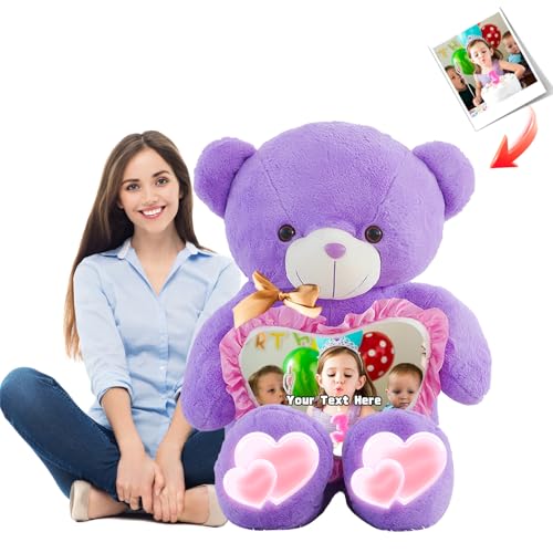 MeterBear Teddybär Groß XXL Personalisierter Geschenke XXL 160 cm Teddybär mit Text Foto als Geschenke für Weihnachten Geburtstagsgeschenk Es Mir Leid Geschenke für sie (160 cm) von MeterBear