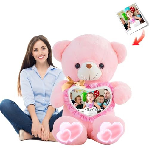 MeterBear Teddybär Groß XXL Personalisierter Geschenke XXL 160 cm Teddybär mit Text Foto als Geschenke für Weihnachten Geburtstagsgeschenk Es Mir Leid Geschenke für sie (160 cm) von MeterBear