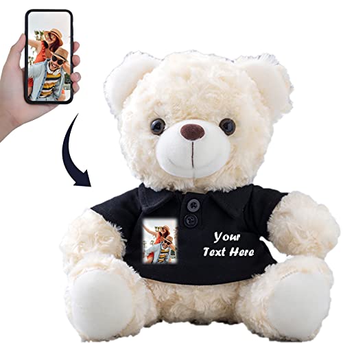 MeterBear Teddybär mit Personalisierter Text+Foto für ValentinsGeschenke für ihn Geschenke für Frauen Weihnachten Geburtstagsgeschenk ValentinsGeschenke für sie Besondere ValentinsGeschenkee (20cm) von MeterBear