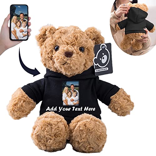 MeterBear Teddybär mit Personalisierter Text+Foto für ValentinsGeschenke für ihn Geschenke für Frauen Weihnachten Geburtstagsgeschenk ValentinsGeschenke für sie Besondere ValentinsGeschenkee (26cm) von MeterBear