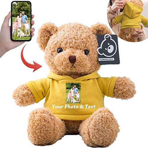 MeterBear Teddybär mit Personalisierter Text+Foto für ValentinsGeschenke für ihn Geschenke für Frauen Weihnachten Geburtstagsgeschenk ValentinsGeschenke für sie Besondere ValentinsGeschenkee (30cm) von MeterBear